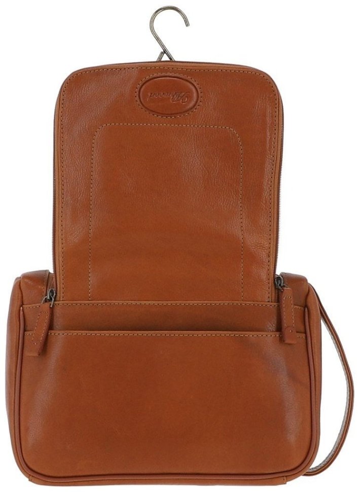 Вместительный несессер из натуральной кожи Ashwood 8140 Tan 97796 коричневого цвета modnotak фото №3