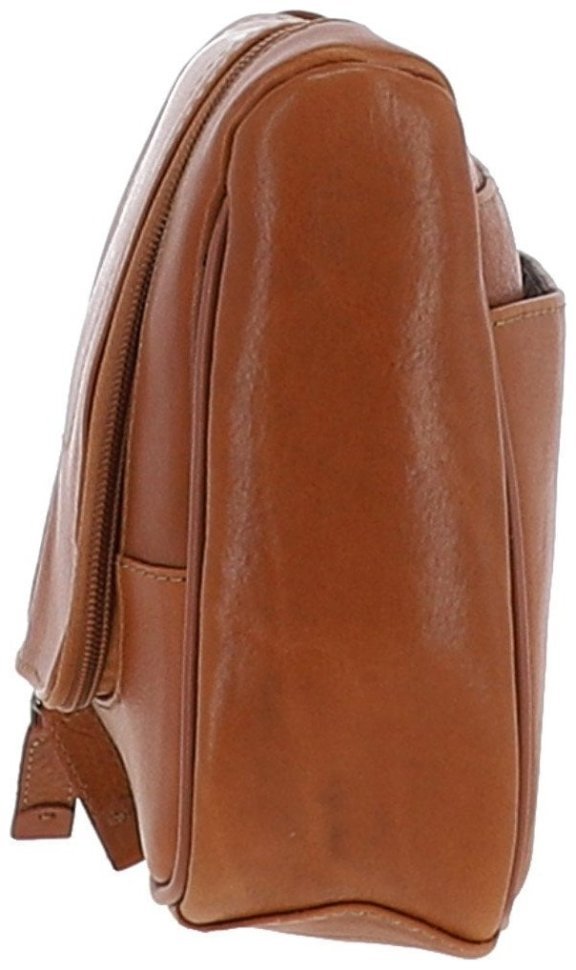 Вместительный несессер из натуральной кожи Ashwood 8140 Tan 97796 коричневого цвета modnotak фото №4