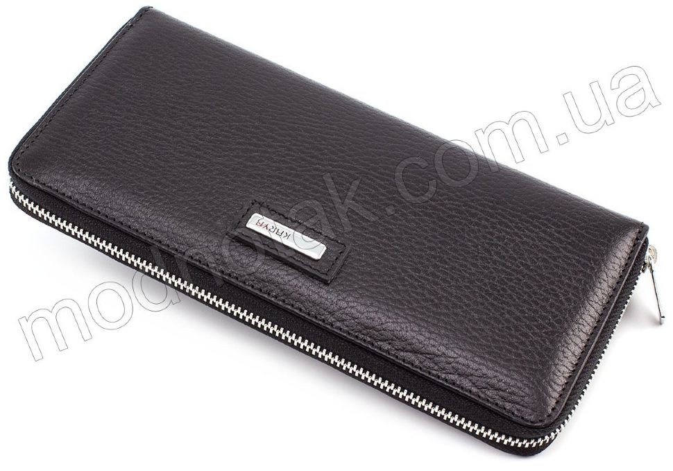 Шкіряний стильний гаманець на блискавки KARYA (0951-45)