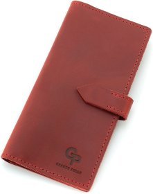 Жіночий червоний гаманець ручної роботи Grande Pelle (13016)