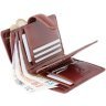Жіночий вертикальний гаманець з гладкої шкіри коричневого кольору Visconti Venice 68796 - 10