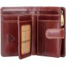 Жіночий вертикальний гаманець з гладкої шкіри коричневого кольору Visconti Venice 68796 - 12