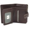 Жіночий вертикальний гаманець з гладкої шкіри коричневого кольору Visconti Venice 68796 - 2