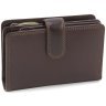 Жіночий вертикальний гаманець з гладкої шкіри коричневого кольору Visconti Venice 68796 - 1