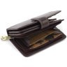 Жіночий вертикальний гаманець з гладкої шкіри коричневого кольору Visconti Venice 68796 - 5