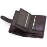 Жіночий вертикальний гаманець з гладкої шкіри коричневого кольору Visconti Venice 68796 - 6
