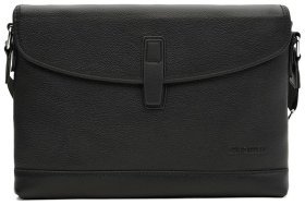 Чоловіча сумка месенджер із якісної шкіри з клапаном на магніті Borsa Leather 108896 регульований ремінь