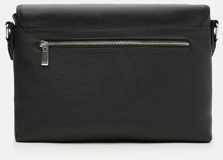 Мужская сумка мессенджер из качественной кожи с клапаном на магните Borsa Leather 108896 регулируемый ремень modnotak фото №3