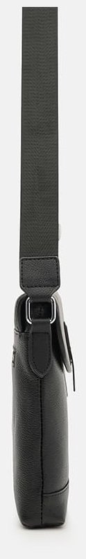 Мужская сумка мессенджер из качественной кожи с клапаном на магните Borsa Leather 108896 регулируемый ремень modnotak фото №4