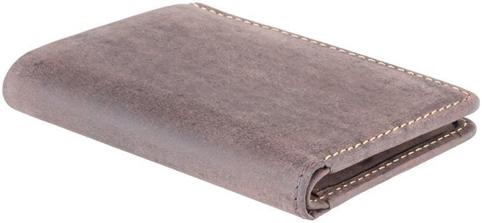 Темно-коричневое тонкое мужское портмоне из винтажной кожи Visconti Saber 68996