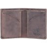 Темно-коричневое тонкое мужское портмоне из винтажной кожи Visconti Saber 68996 - 3