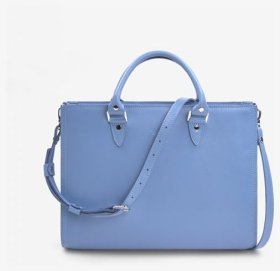 Жіноча шкіряна сумка формату А4 у блакитному кольорі BlankNote Fancy 78996