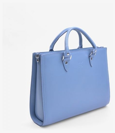 Женская кожаная сумка формата А4 в голубом цвете BlankNote Fancy 78996