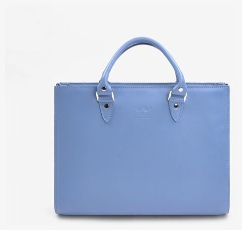 Женская кожаная сумка формата А4 в голубом цвете BlankNote Fancy 78996