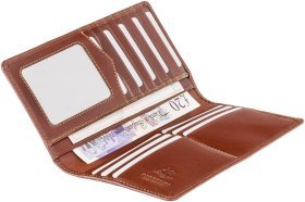 Тонкий мужской купюрник из высококачественной кожи коричневого цвета Visconti Turin 69096