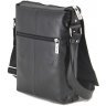 Чоловіча наплечная сумка-планшет з натуральної шкіри чорного кольору Tom Stone (10997) - 3