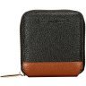 Чорний жіночий гаманець із фактурної шкіри на блискавці Smith&Canova Althorp 69696 - 1
