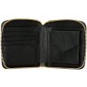 Чорний жіночий гаманець із фактурної шкіри на блискавці Smith&Canova Althorp 69696 - 4