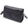 Стильна жіноча шкіряна сумка чорного кольору з довгим плечовим ремінцем Vintage 2422259 - 2