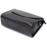 Стильная женская кожаная сумка черного цвета с длинным плечевым ремешком Vintage 2422259 - 3