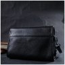 Стильная женская кожаная сумка черного цвета с длинным плечевым ремешком Vintage 2422259 - 8