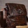 Шкіряна чоловіча сумка з тисненням під крокодила VINTAGE STYLE (14698) - 2