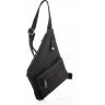 Фірмовий рюкзак-слінг через плече із вінтажної шкіри чорного кольору TARWA (19889) - 2
