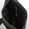 Фірмовий рюкзак-слінг через плече із вінтажної шкіри чорного кольору TARWA (19889) - 5