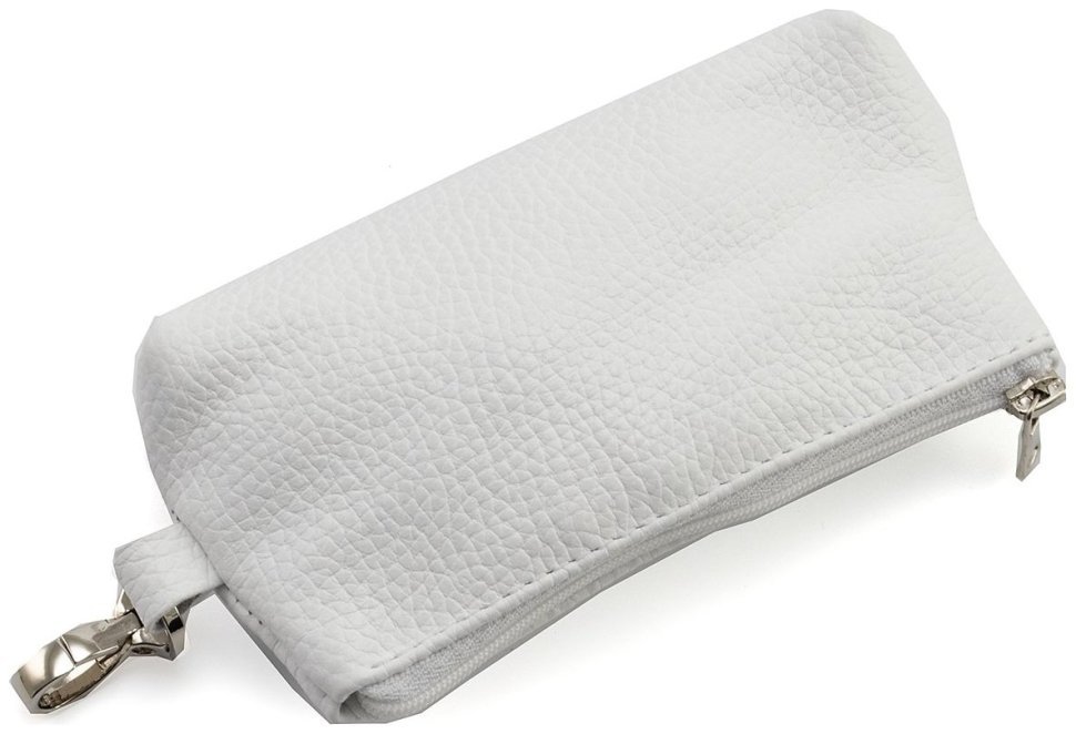 Белая кросс-боди женская сумочка из натуральной кожи Grande Pelle 102297 modnotak фото №3