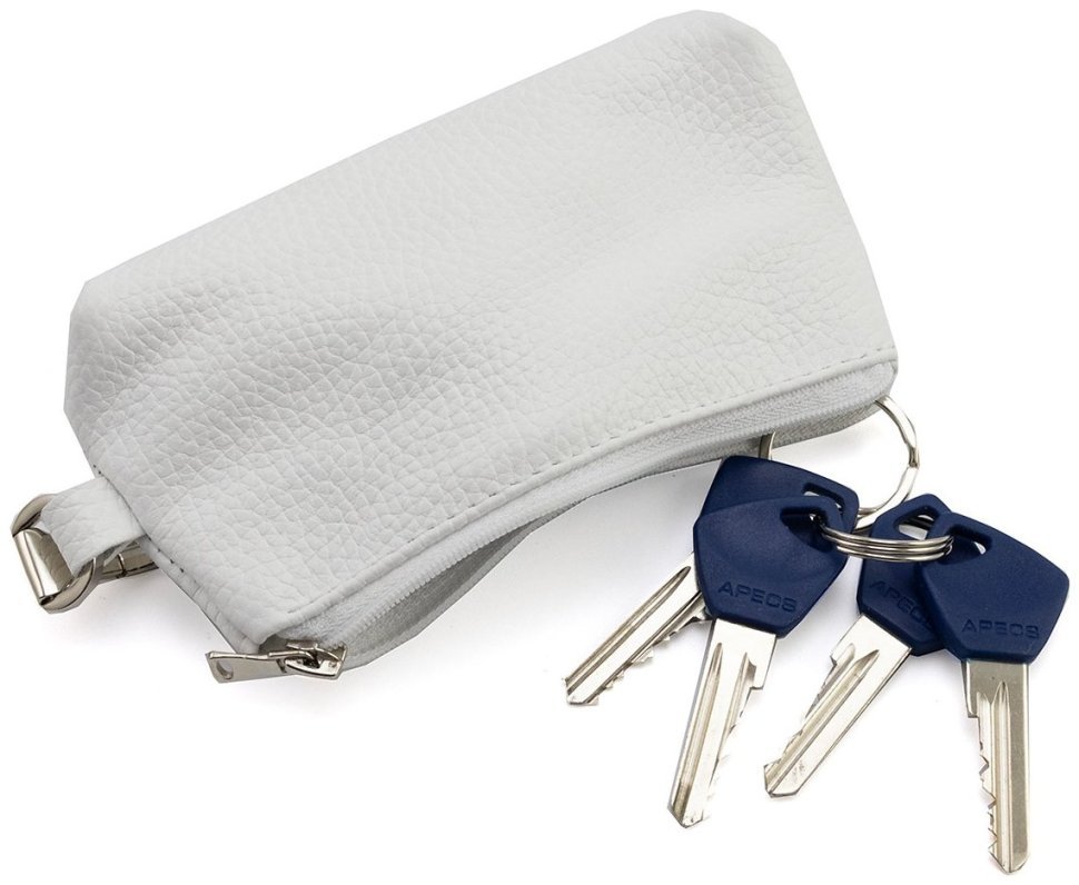 Белая кросс-боди женская сумочка из натуральной кожи Grande Pelle 102297 modnotak фото №4