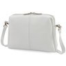 Белая кросс-боди женская сумочка из натуральной кожи Grande Pelle 102297 modnotak фото - 6