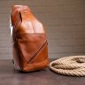 Стильный кожаный слинг - рюкзак на одно плечо VINTAGE STYLE (14783) - 3