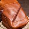 Стильный кожаный слинг - рюкзак на одно плечо VINTAGE STYLE (14783) - 9