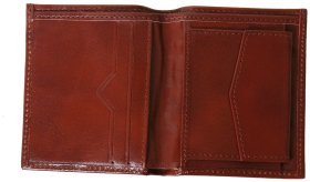 Кожаное портмоне Newport без застежки Vip Collection 102597 (цвет коньячный)