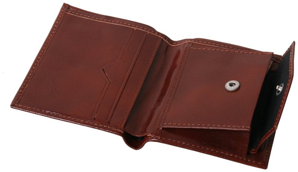 Шкіряне портмоне Newport без застібки Vip Collection 102597 (колір коньячний) фото №3 Шкіряне портмоне Newport без застібки Vip Collection 102597 (колір коньячний) modnotak фото №3