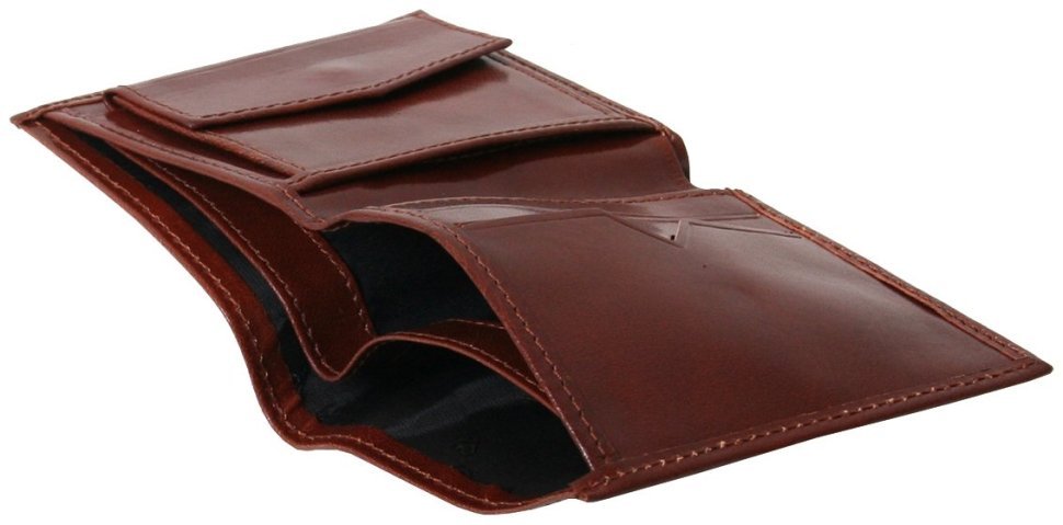 Шкіряне портмоне Newport без застібки Vip Collection 102597 (колір коньячний) фото №4 Шкіряне портмоне Newport без застібки Vip Collection 102597 (колір коньячний) modnotak фото №4