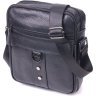 Практичная мужская сумка-планшет из натуральной кожи черного цвета Vintage (2421291)  - 1