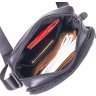 Практичная мужская сумка-планшет из натуральной кожи черного цвета Vintage (2421291)  - 5