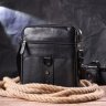 Практичная мужская сумка-планшет из натуральной кожи черного цвета Vintage (2421291)  - 7