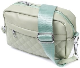 Женская сумка из кожзама с монетницей кросс-боди Vintage 22797 Фисташковый