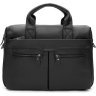 Чоловіча якісна шкіряна сумка під ноутбук та документи чорного кольору Ricco Grande (21915) - 1