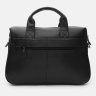 Mужская качественная кожаная сумка под ноутбук и документы черного цвета Ricco Grande (21915) - 3
