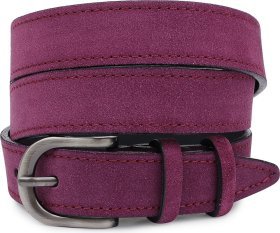 Вузький замшевий ремінь фіолетового кольору Vintage (2420792)