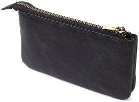 Винтажная кожаная ключница черного цвета Tony Perotti 103297