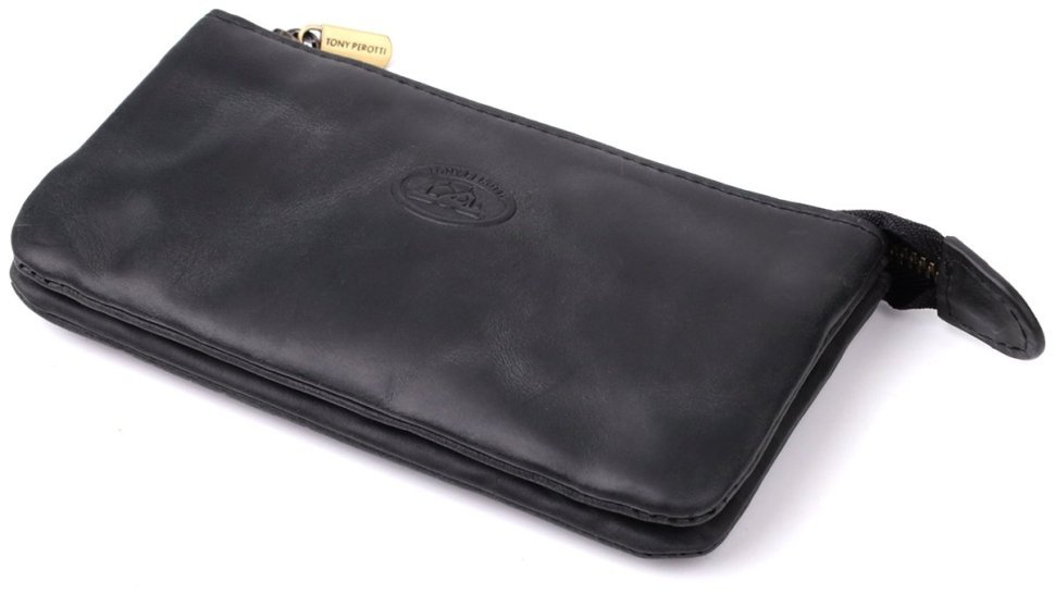 Винтажная кожаная ключница черного цвета Tony Perotti 103297 фото №5 Винтажная кожаная ключница черного цвета Tony Perotti 103297 modnotak фото №5