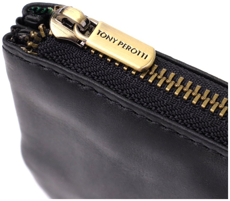 Винтажная кожаная ключница черного цвета Tony Perotti 103297 фото №6 Винтажная кожаная ключница черного цвета Tony Perotti 103297 modnotak фото №6