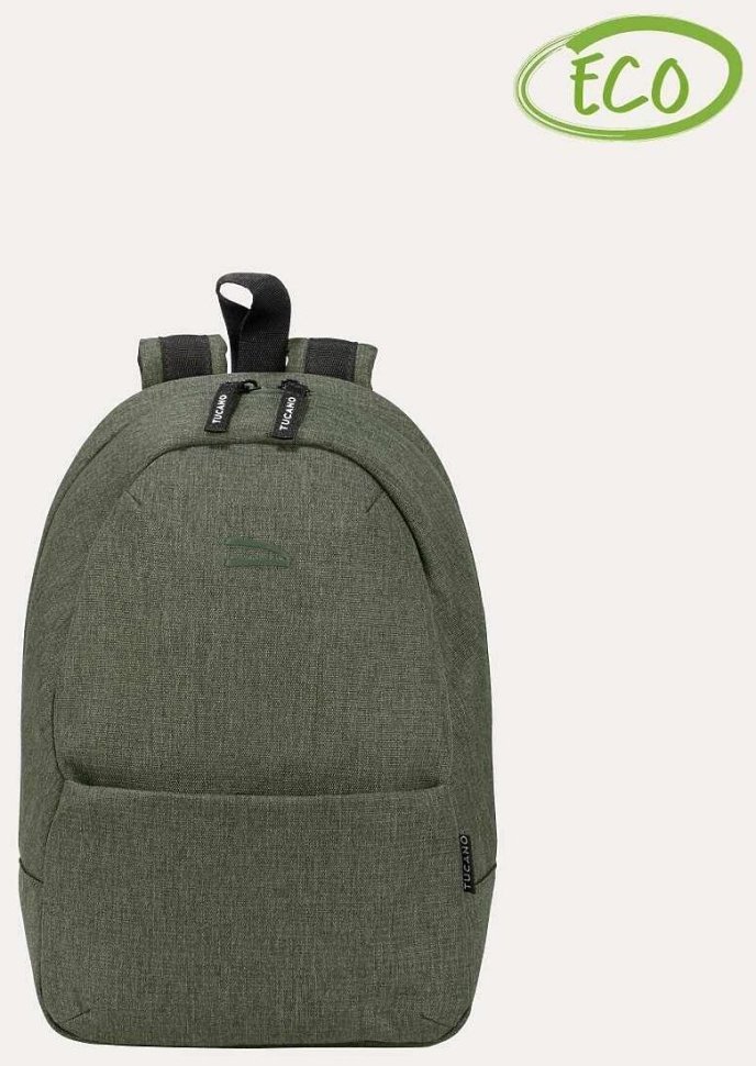 Небольшой повседневный спортивный рюкзак из текстиля цвета хаки Tucano Ted 103497 modnotak фото №2