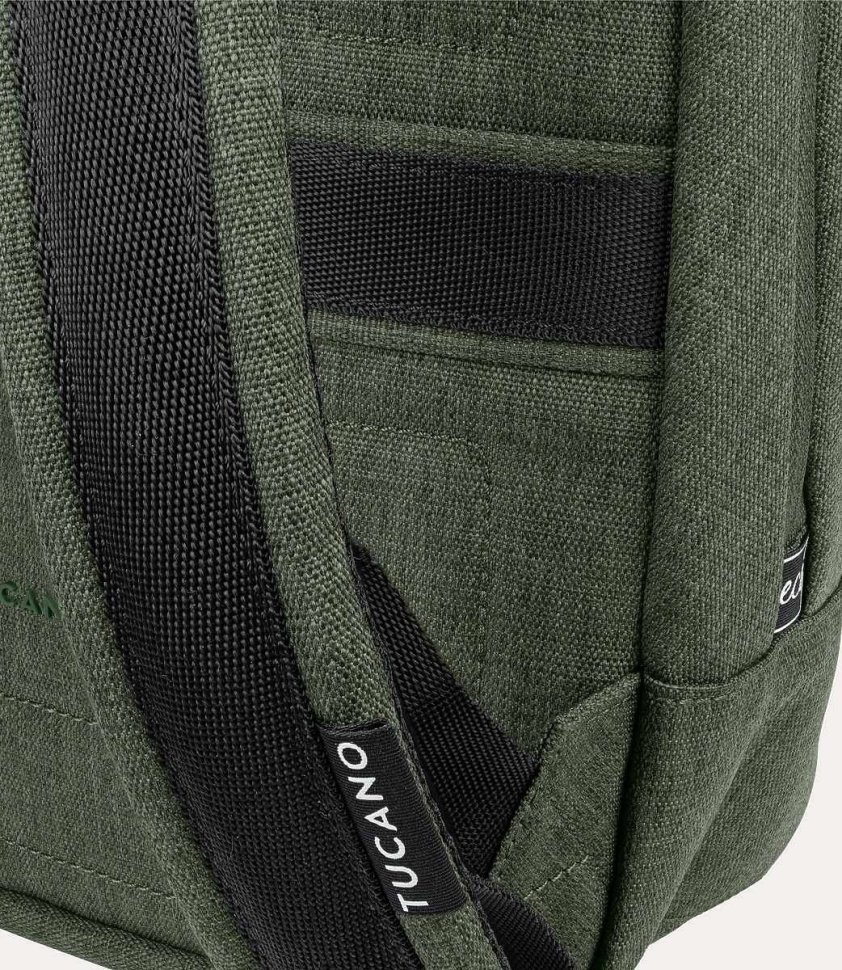 Небольшой повседневный спортивный рюкзак из текстиля цвета хаки Tucano Ted 103497 modnotak фото №5