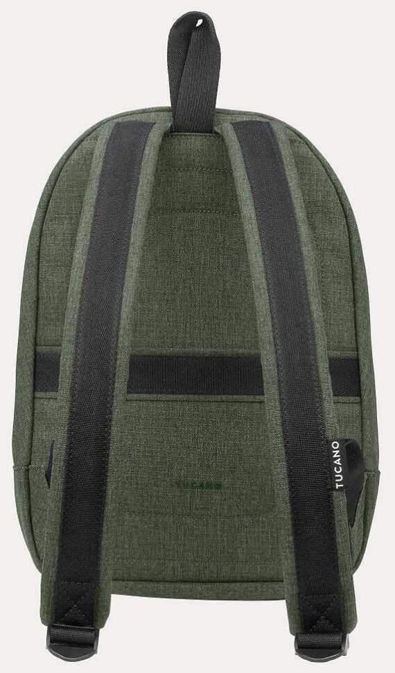 Небольшой повседневный спортивный рюкзак из текстиля цвета хаки Tucano Ted 103497 modnotak фото №6