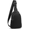 Мужской черный кожаный слинг через плечо на молнии Tiding Bag (15882) фото №1 Мужской черный кожаный слинг через плечо на молнии Tiding Bag (15882) modnotak фото - 1